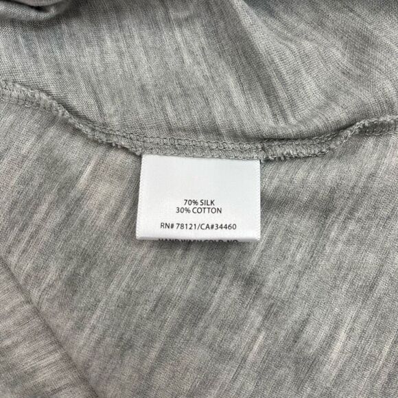 Eileen Fisher Womens SIlk Cotton Sharkbite Hem Tank Top Heather Gray Size Small - Picture 13 of 16